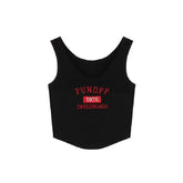 Fun Off Solid Color O Neck Knit Crop Top